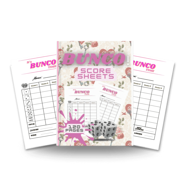 bunco score sheets 4 games