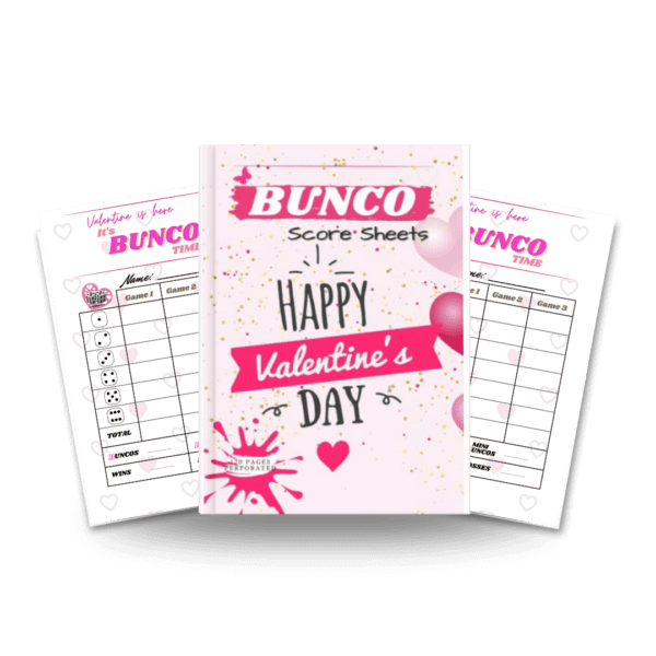 Bunco 3 Games Score | One Sided Tear Out Score Sheets